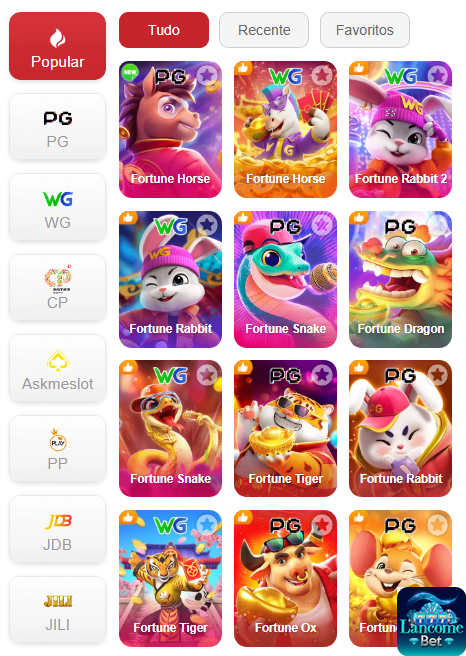 Experiência de Jogos lancomebet.com